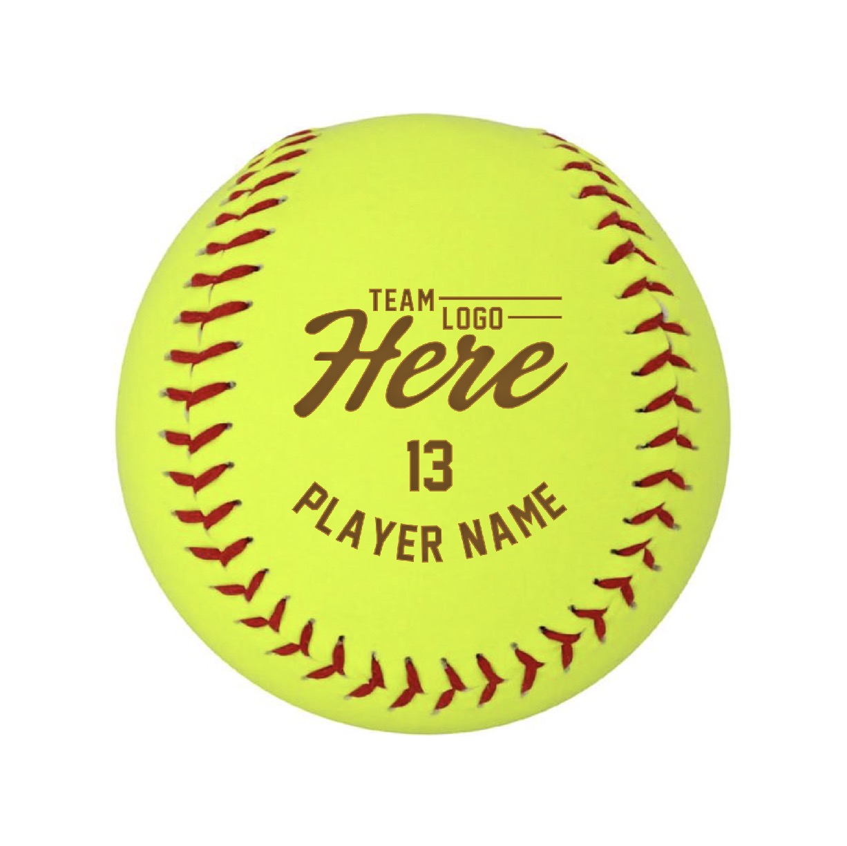 Custom Softball - Team Logo, Name, & Number