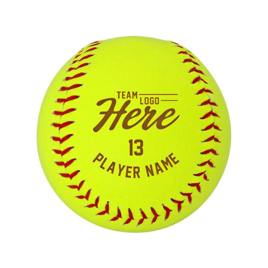 Custom Softball - Team Logo, Name, & Number